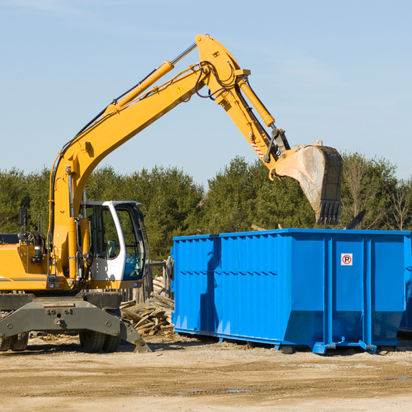 what happens if the residential dumpster is damaged or stolen during rental in Bedias